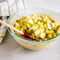 Add chopped Apple to batter
