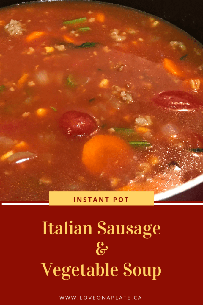Instant Pot Italian Sausage & Vegetable Soup