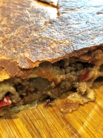 Sheet Pan Ground Beef Quesdiilla