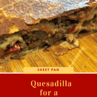 Closeup of a group beef Quesadilla