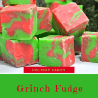 Green and Red White Chocolate fudge