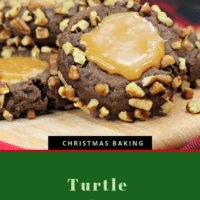 Turtle Thumbprint Cookies