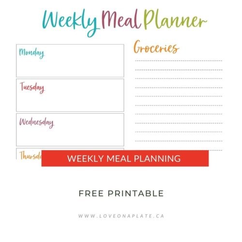 30 Day Meal Planning Challenge Printables - Love On A Plate