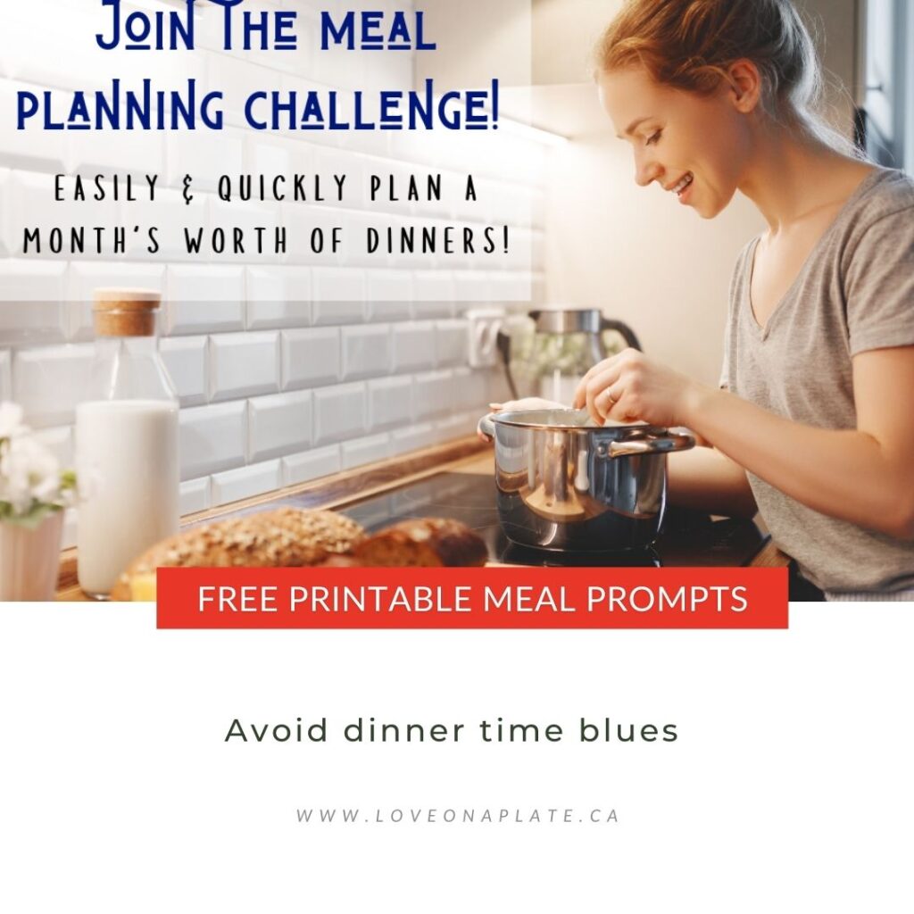 Click on this image to get a free 30 day meal planning printable. 