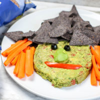 How to make a witch face appetizer for halloween from Guacamole