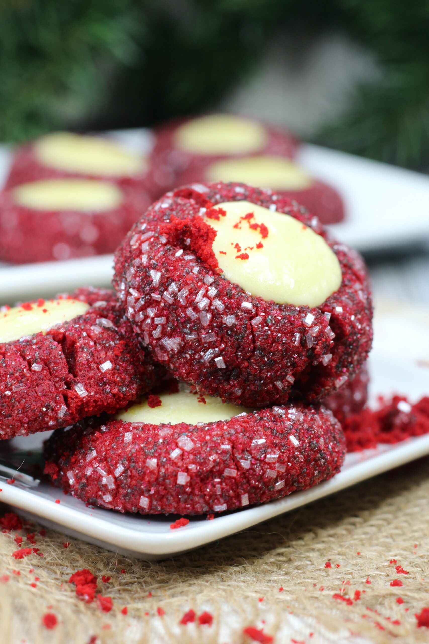 Red Velvet Cheesecake Cookies Love On A Plate