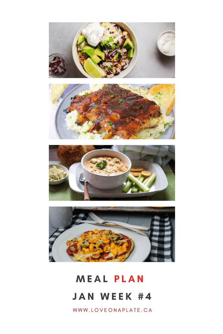 January Meal Plan Week 4