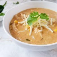 Tender Chicken, Chilis, Corn, in a creamy cumin infused broth.