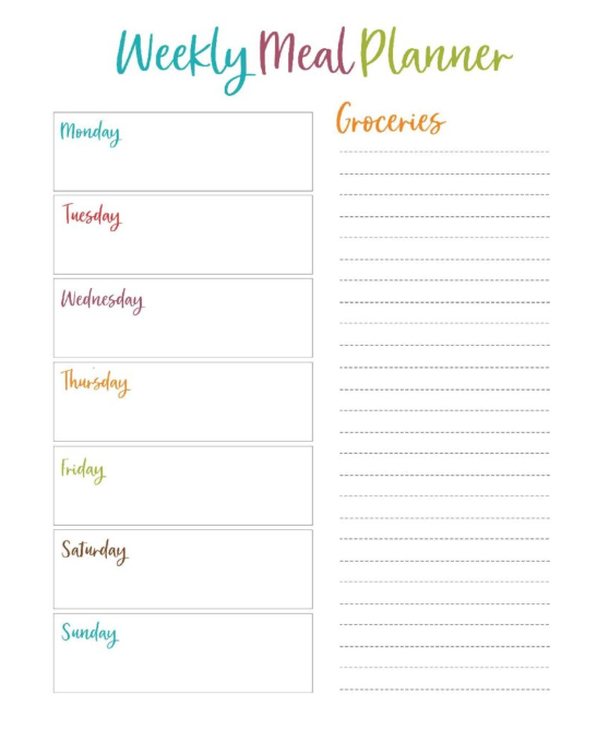 30 Day Meal Planning Challenge Printables - Love On A Plate